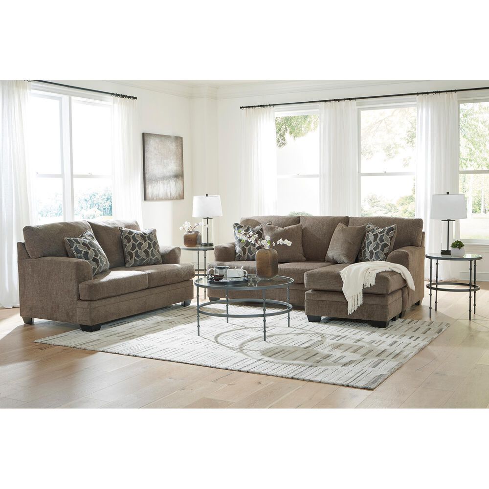 Ashley Stonemeade Stationary Loveseat in Nutmeg, , large