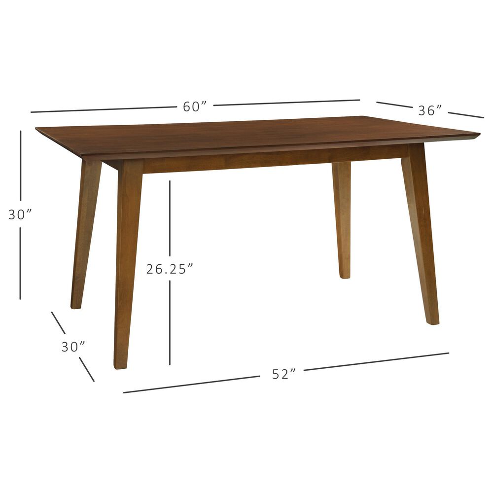 Linon Home Decor Cadence Dining Table in Brown - Table Only, , large