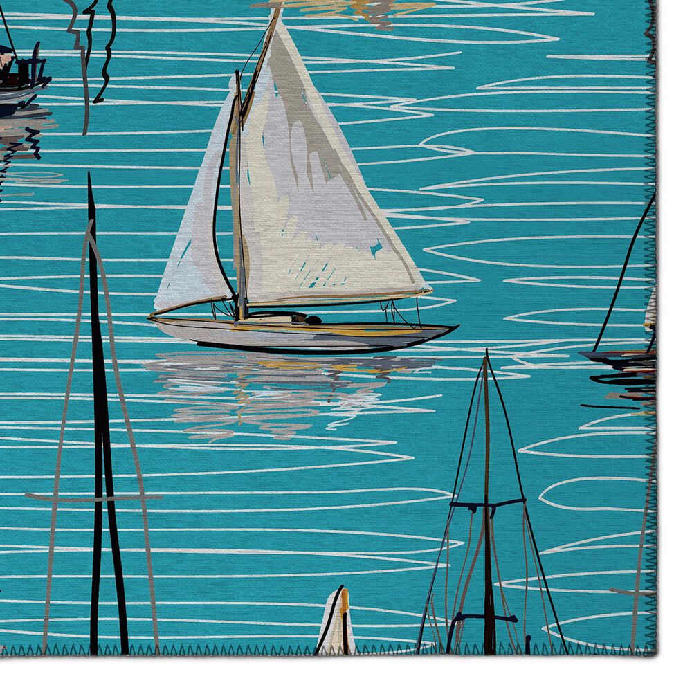 Dalyn Rug Company Harbor 9&#39; x 12&#39; Teal Indoor/Outdoor Area Rug, , large
