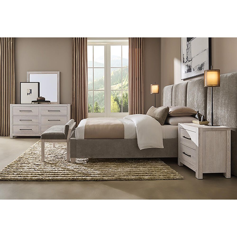 Viceray Collections Joinery 6-Drawer Dresser and Mirror in White Washed Oak, , large