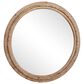 Maple and Jade 36" Bohemian Wall Mirror with Beaded Frame in Distressed Light Brown and White, , large