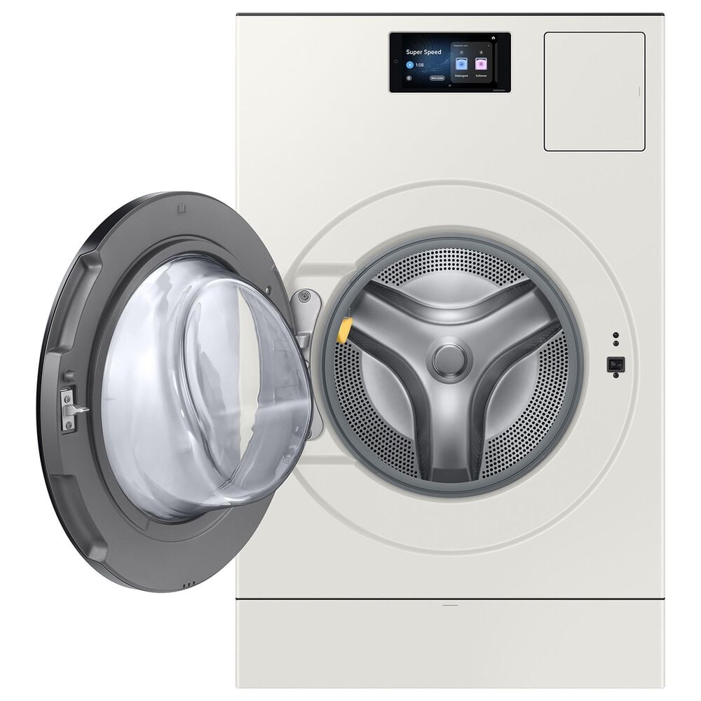 Samsung Bespoke Bespoke 5.3 Cu. Ft. Front Load AI All-in-One Vented Washer and Electric Dryer Combo in Ivory, , large