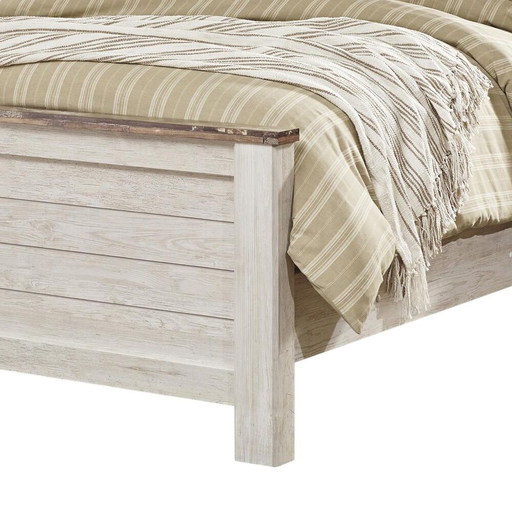 Ashley Willowton 3 Piece King Bedroom Set in Whitewash Finish, , large