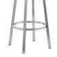Blue River Lorin 30" Swivel Bar Stool with White Cushion in Stainless Steel, , large