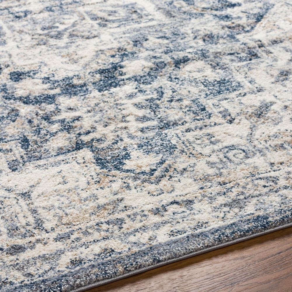 Surya Tuscany TUS-2317 Dark Blue, Denim, Tan, Charcoal, Light Gray and Cream 7&#39;10&quot; x 10&#39;3&quot; Area Rug, , large