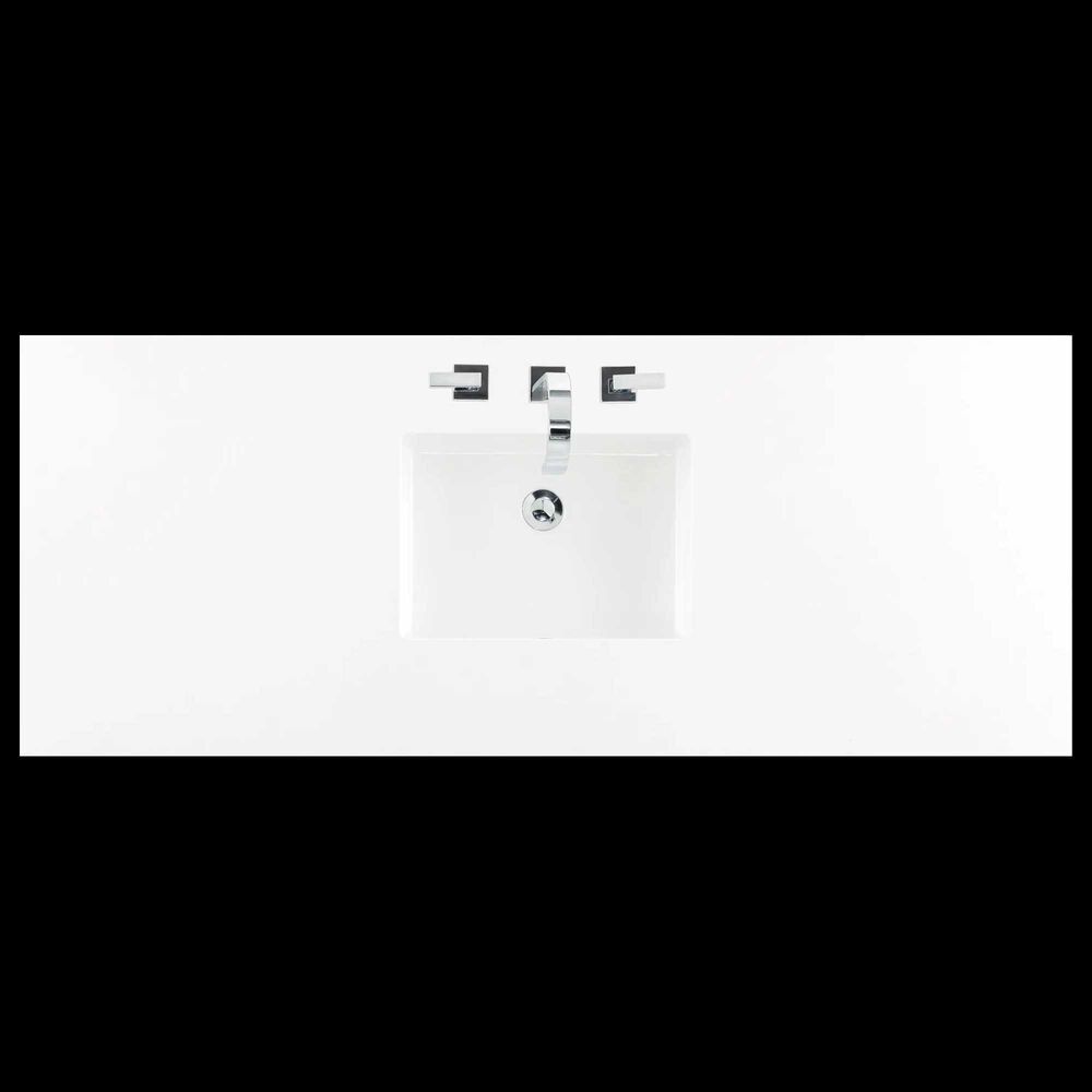 James Martin Vanities Brittany 30&quot; Single Bathroom Vanity in Smokey Celadon with 3 cm White Zeus Quartz Top and Rectangular Sink, , large