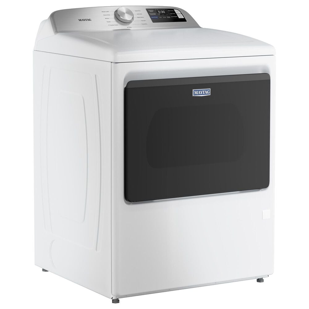 Maytag 7.4 Cu. Ft. Smart Front Load Electric Dryer with Extra Power in White, , large
