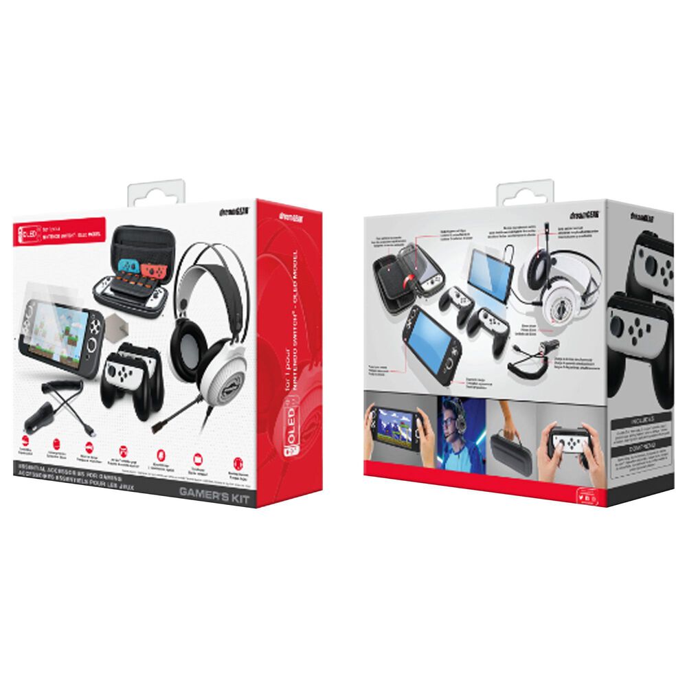 Dreamgear OLED Gamer Kit for Nintendo Switch in Black and White, , large