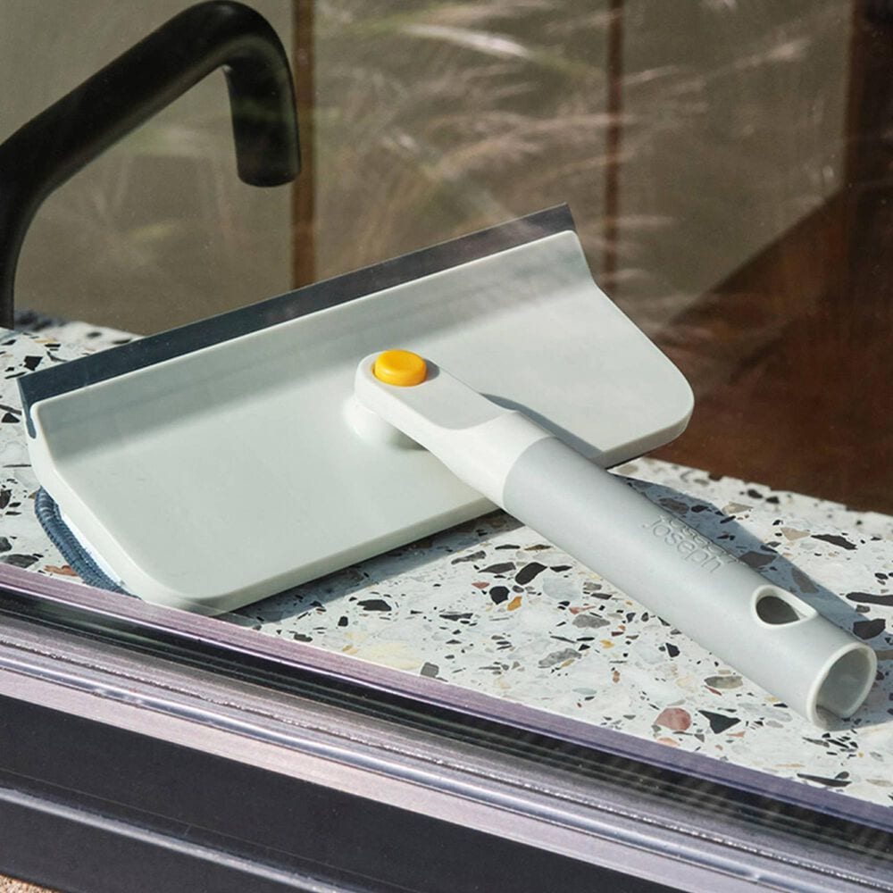 Joseph Joseph CleanTech 2-in-1 Glass Cleaning Tool in Stone, , large