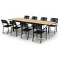 International Home Miami Ipa 9-Piece Rectangular Extendable Patio Dining Set in Black and Light Brown, , large