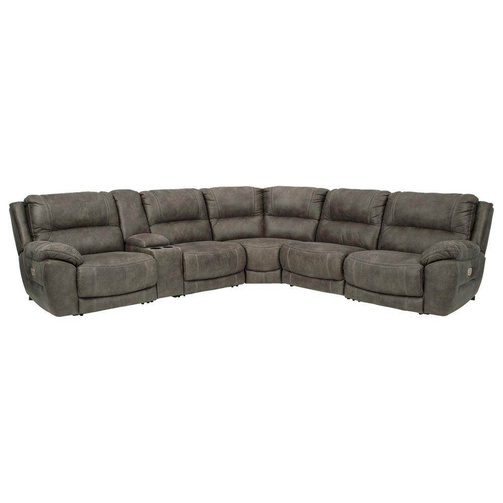 Signature Design by Ashley Cranedall 6-Piece Power Reclining Sectional in Quarry, , large