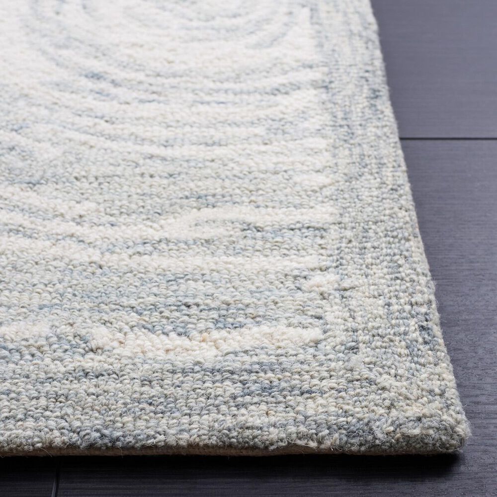 Safavieh Micro-Loop Grey and Ivory 5&#39; Square Area Rug, , large