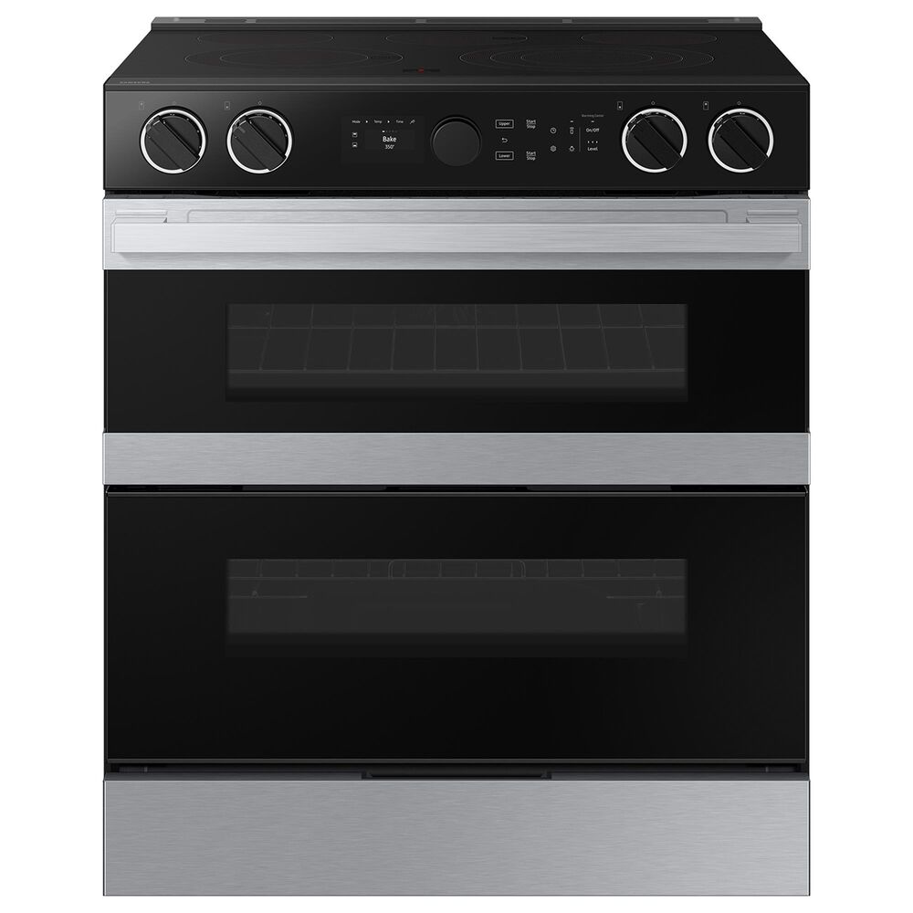 Samsung Bespoke Bespoke 6.3 Cu. Ft. Smart Slide-In Electric Range with Flex Duo in Stainless Steel, , large