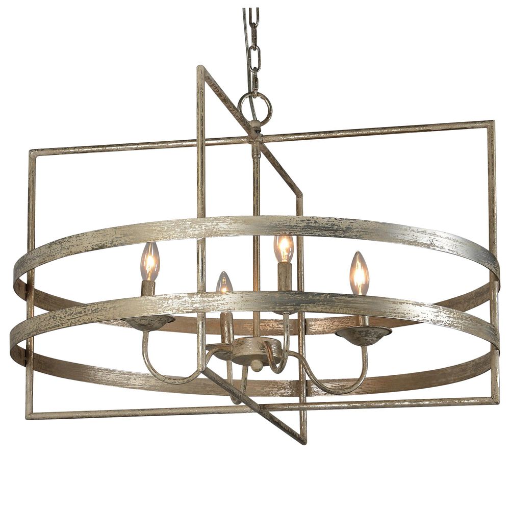 Southern Lighting Avalon-Os Chandelier in Rubbed Silver, , large