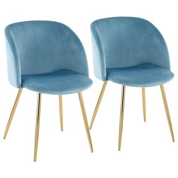 Lumisource Luna Chair in Blue and Gold (Set of 2), , large