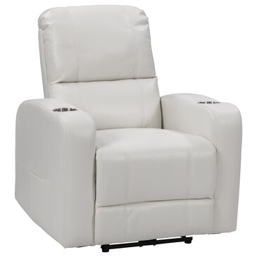 CorLiving Oren Power Theatre Wall Hugger Recliner in White, , large