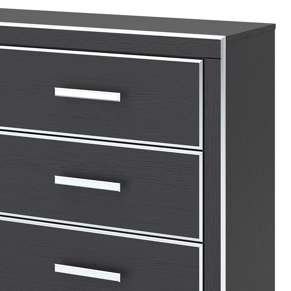 Ashley Zuraleus 6-Drawer Dresser Only in Matte Black and Chrome, , large