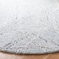 Safavieh Micro-Loop MLP173M 5" Round Light Blue and Ivory Area Rug, , large