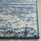 Safavieh Evoke EVK272A 2"2" x 11" Navy and Ivory Runner, , large