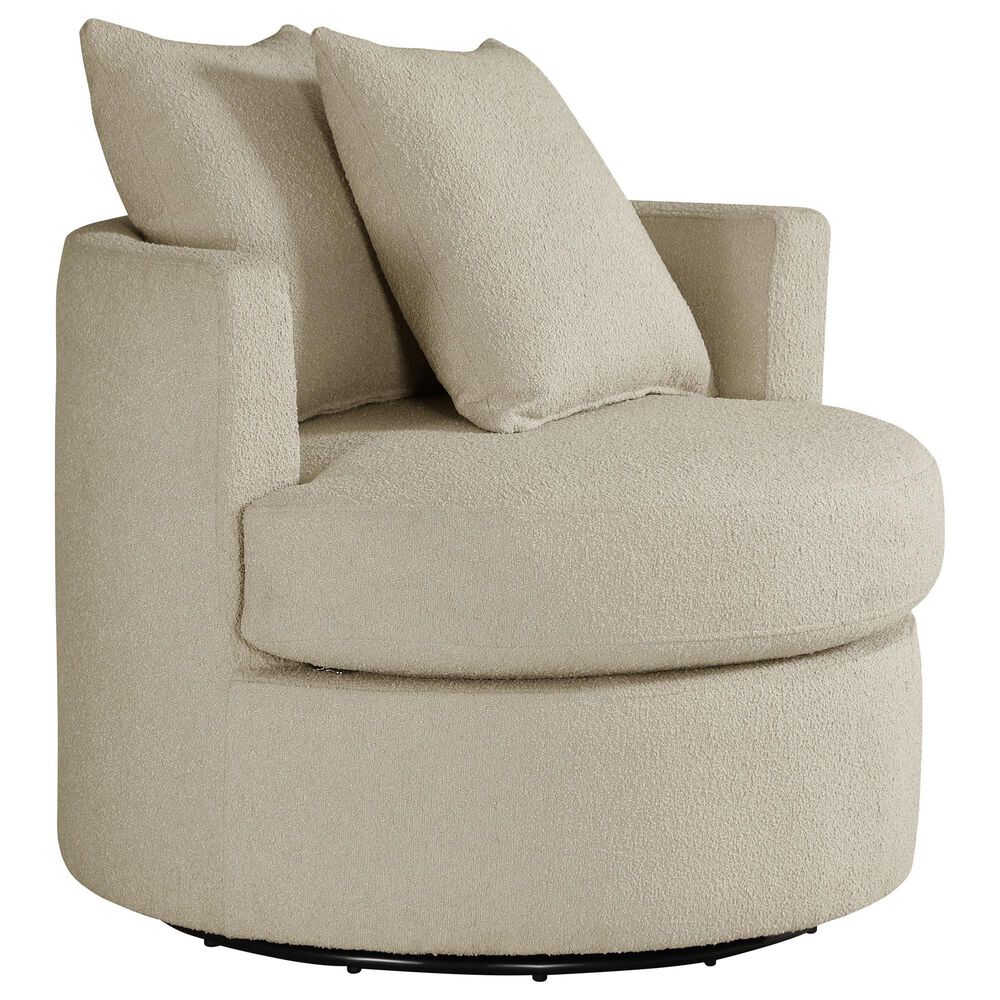 Coaster Debbie Swivel Accent Chair in Camel, , large