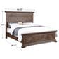 New Heritage Mar Vista King Panel Bed in Brushed Walnut with USB Ports, , large