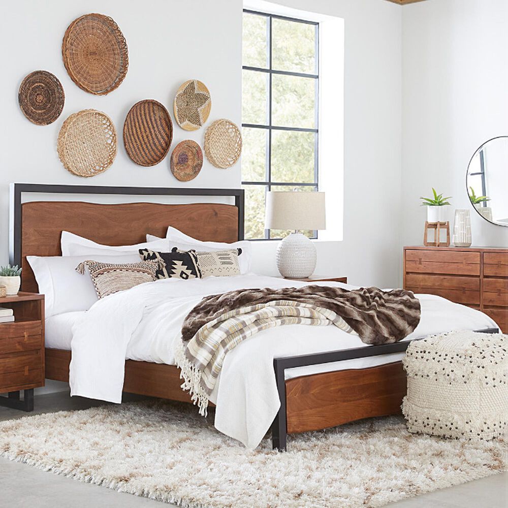 Home Trends &amp; Design Aspen Queen Platform Bed in Walnut, , large