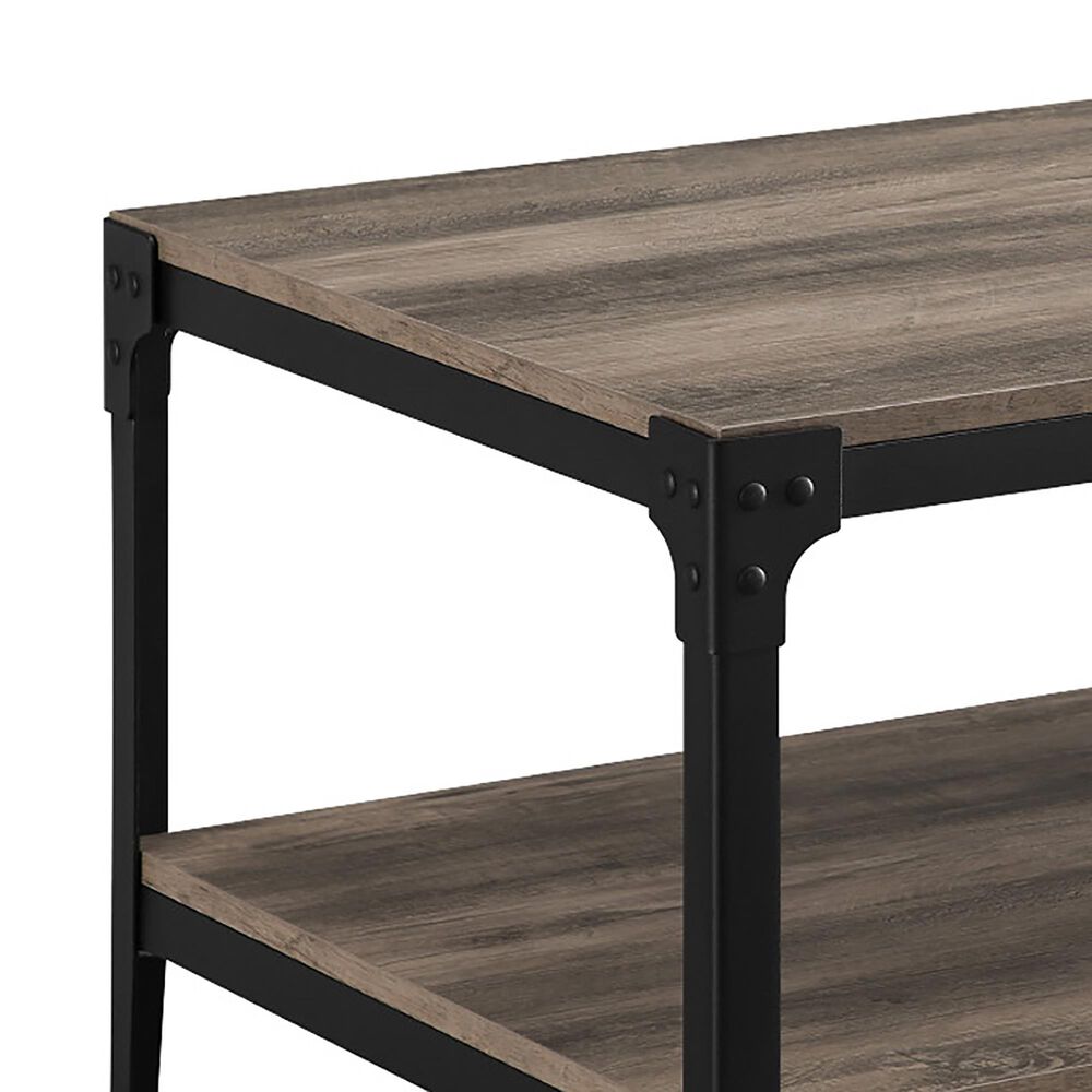 Walker Edison Angle Iron Coffee Table in Grey Wash, , large