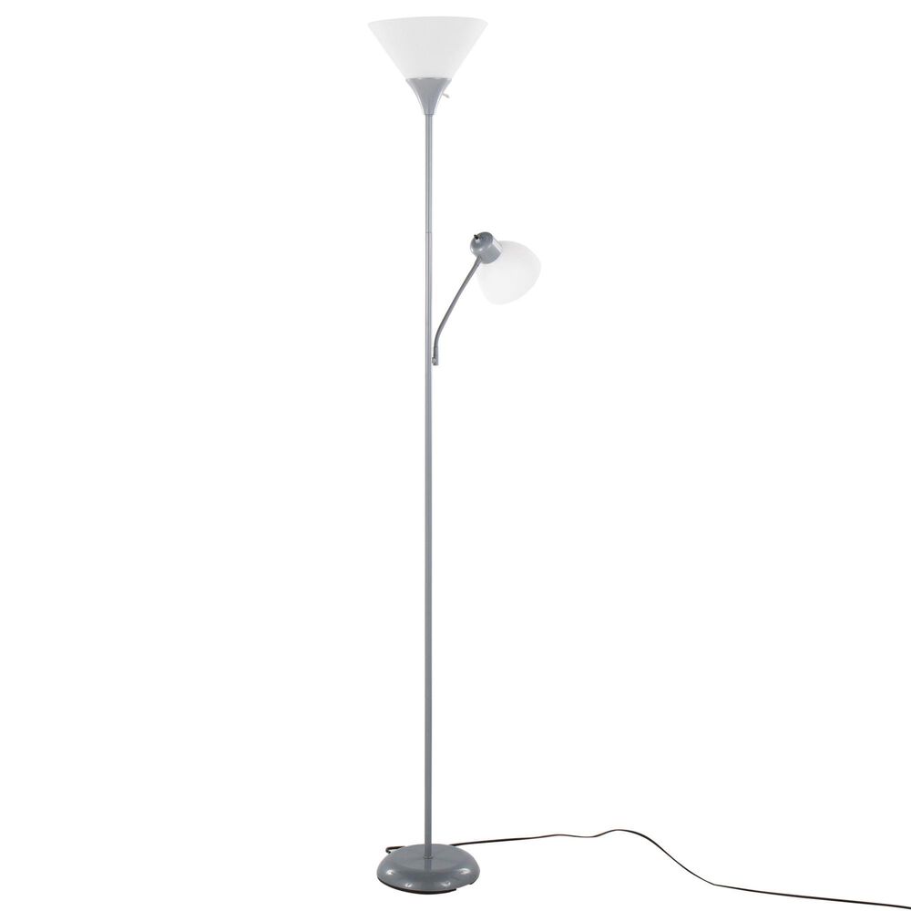 Grandview Gallery Dual Shade Floor Lamp in Silver, , large