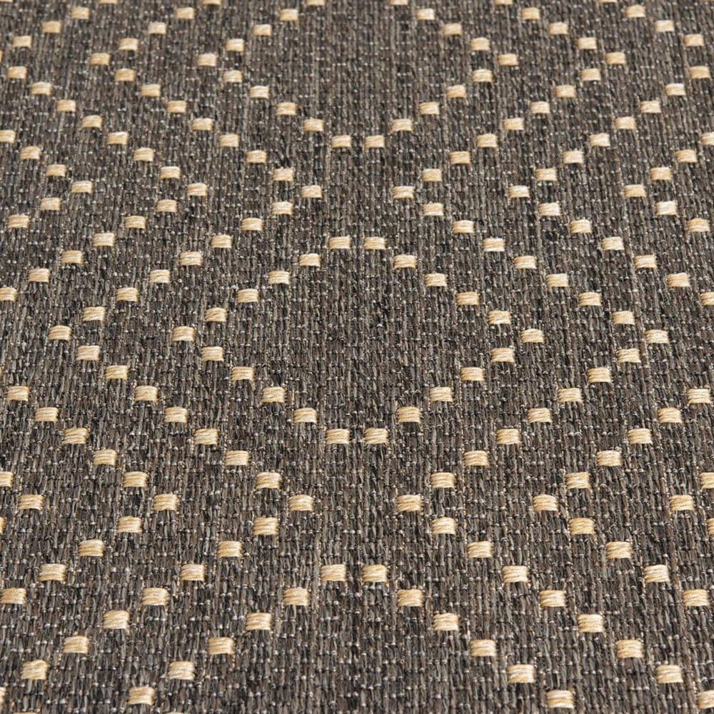 Trisha Yearwood Rug Collection Gather Sidra Border 7&#39;10&quot; x 9&#39;10&quot; Pebble and Natural Area Performance Rug, , large