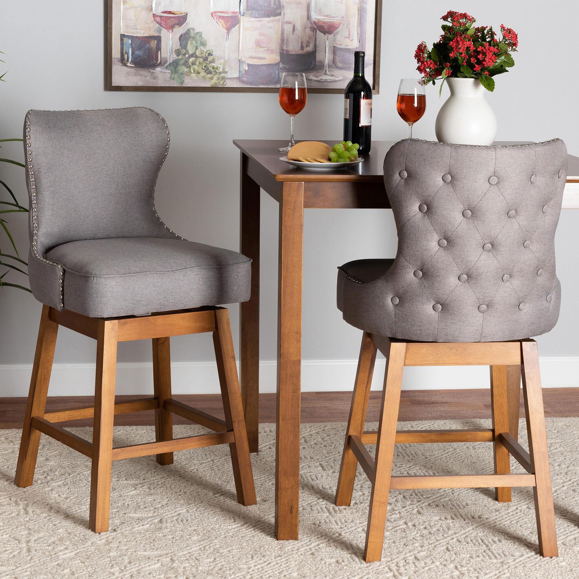 Baxton studio swivel bar stool sales