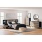 Ashley Charlang 5 Drawer Chest in Matte Black and Beige, , large