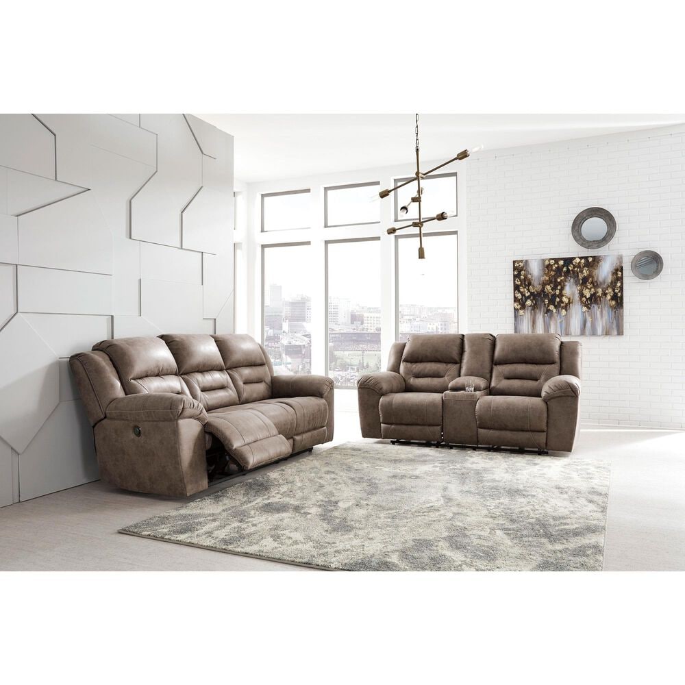 Ashley Stoneland Power Reclining Sofa in Fossil, , large