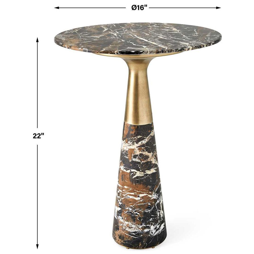 Uttermost Pier Accent Table in Michelangelo and Brass, , large