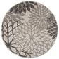 Nourison Aloha 4" Round Silver and Grey Indoor/Outdoor Area Rug, , large