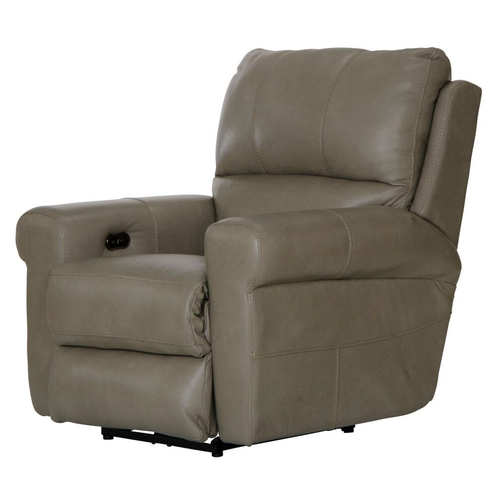 Hartsfield Torretta Leather Power Lay Flat Recliner in Putty, , large