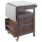 HOMLUX 40.5" Outdoor Kitchen Island with One Drawer in Brown and Stainless Steel, , large