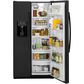 GE Appliances 21.9 Cu. Ft. Counter-Depth Side by Side Refrigerator in Black, , large