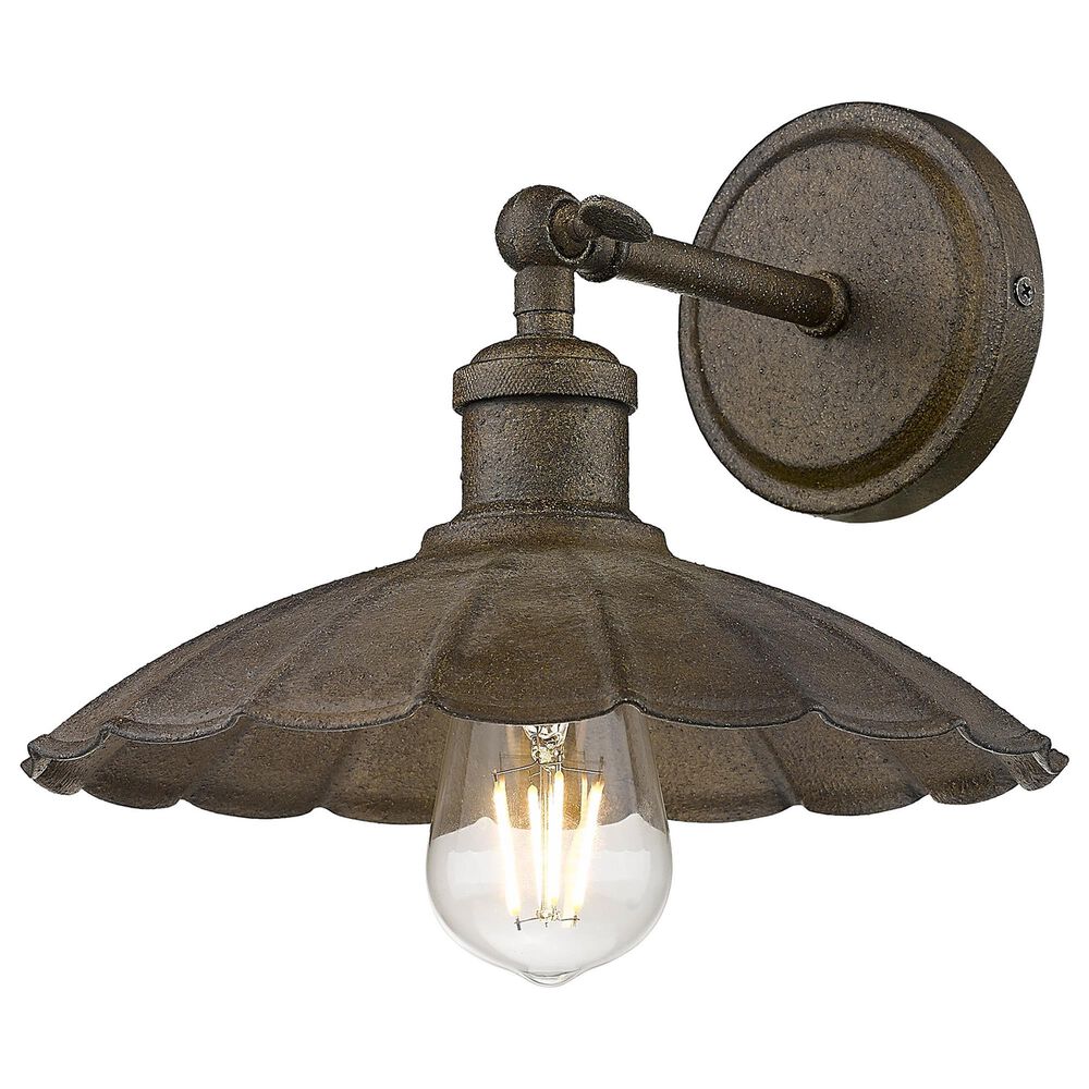 Golden Lighting Clemence 1-Light Wall Sconce in Dark Rust, , large