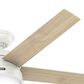 Hunter Anslee 52" Ceiling Fan with LED Lights in Fresh White, , large