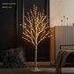 HOMLUX 48" Birch Tree with 200 LED Lights in White, , large