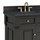 James Martin Vanities Brookfield 36" Single Bathroom Vanity in Black Onyx with 3 cm Charcoal Soapstone Quartz Top and Rectangular Sink, , large