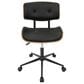 Lumisource Lombardi Desk Chair with Black Cushion in Walnut and Black, , large