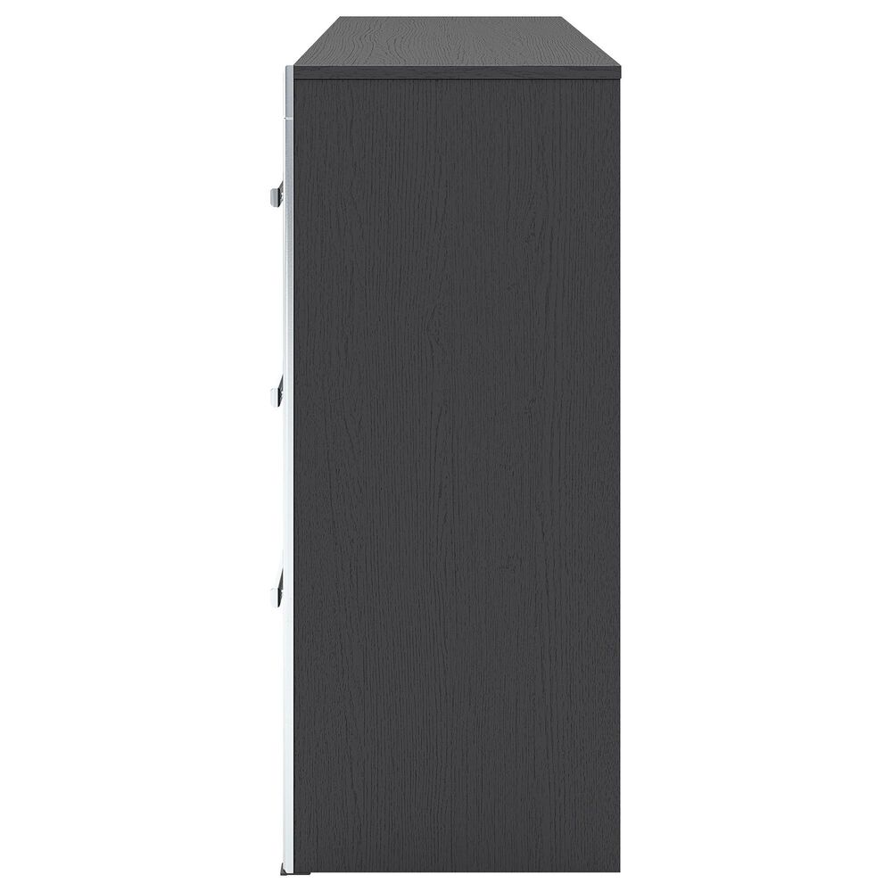Ashley Zuraleus 6-Drawer Dresser Only in Matte Black and Chrome, , large