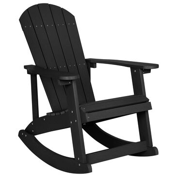 Flash Furniture Savannah Adirondack Chair in Black, , large