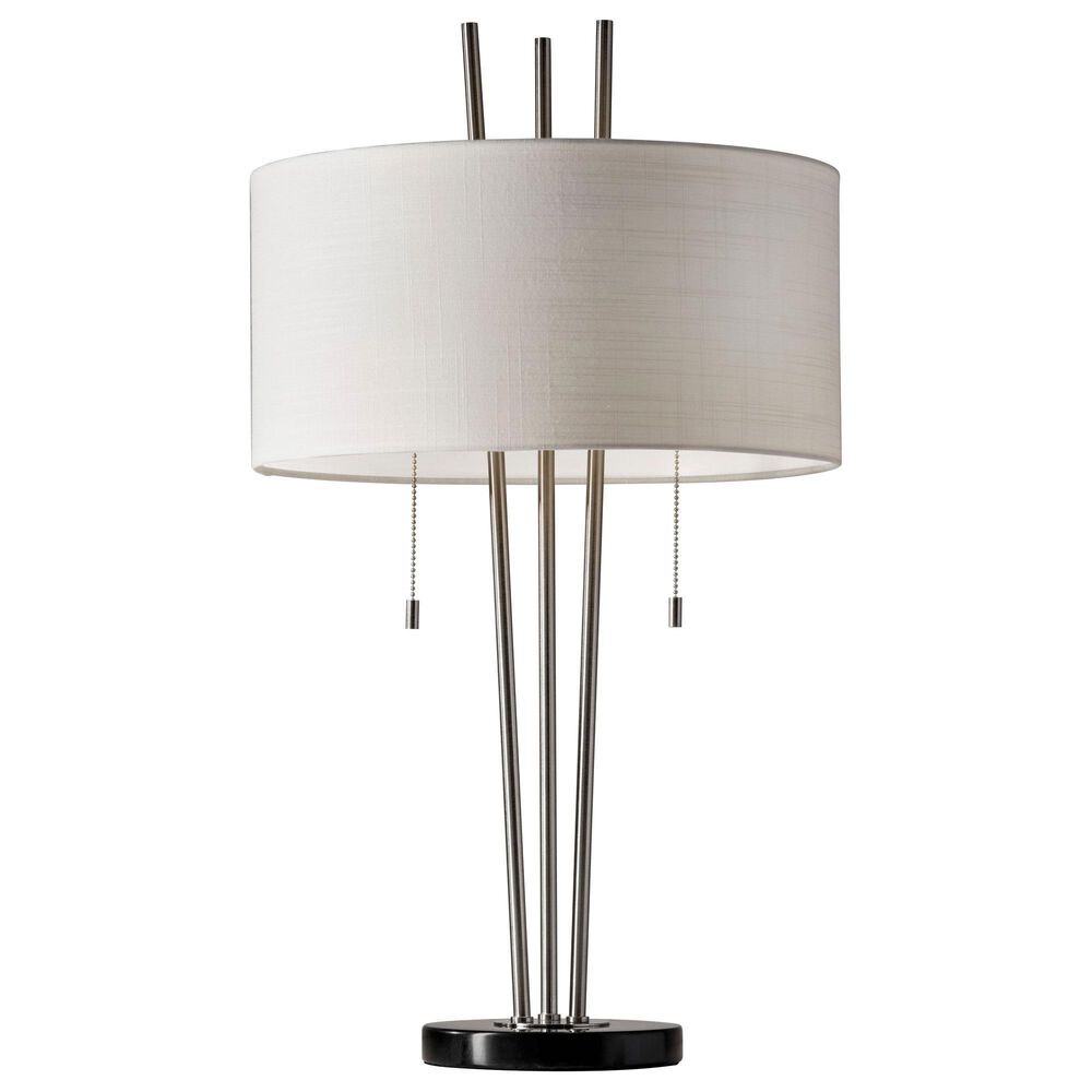 Adesso Anderson Table Lamp in Brushed Steel and Black, , large