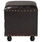 Baxton Studio Charlier Storage Ottoman with Book Spine Drawer in Dark Brown, , large