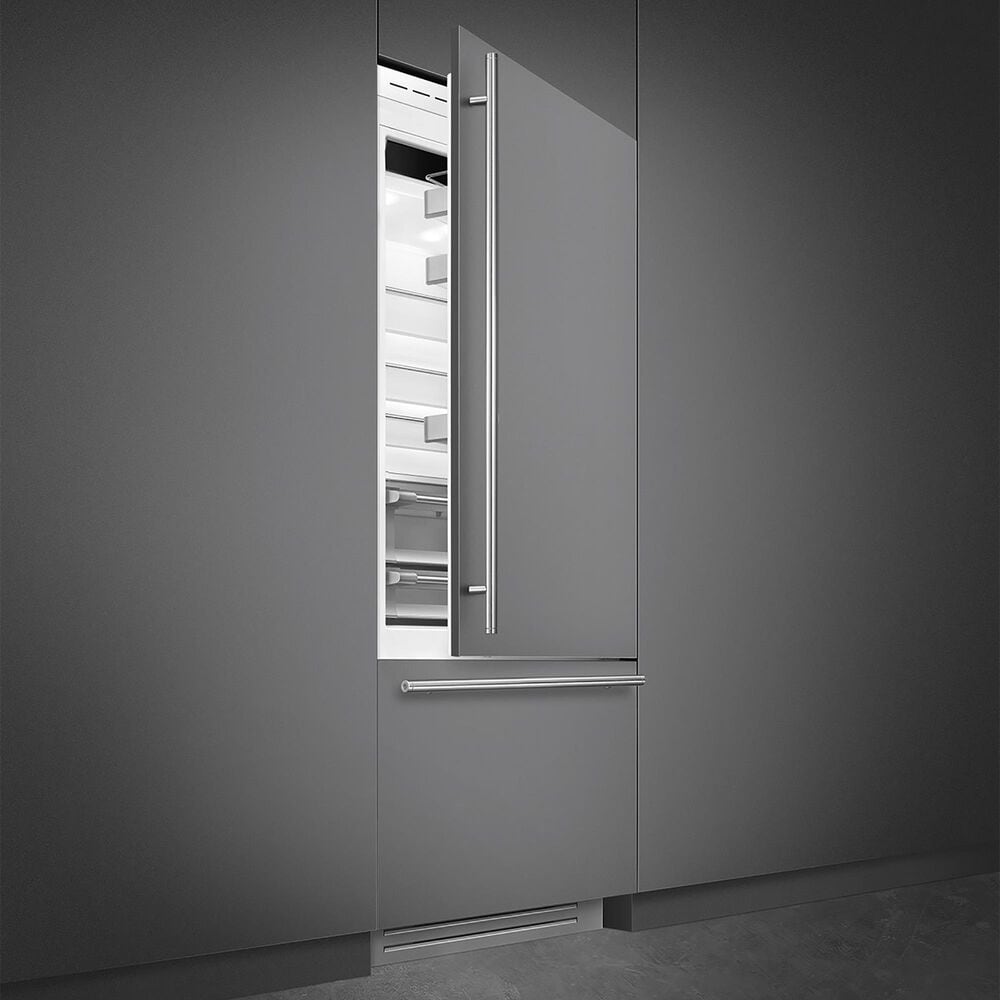 SMEG 19.64 Cu. Ft. Built-In Bottom Mount Refrigerator with Right Hinge in Panel Ready, , large