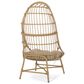 Hearth and Haven Elon Cocoon Outdoor Chair with Light Brown Cushion in Brown, , large