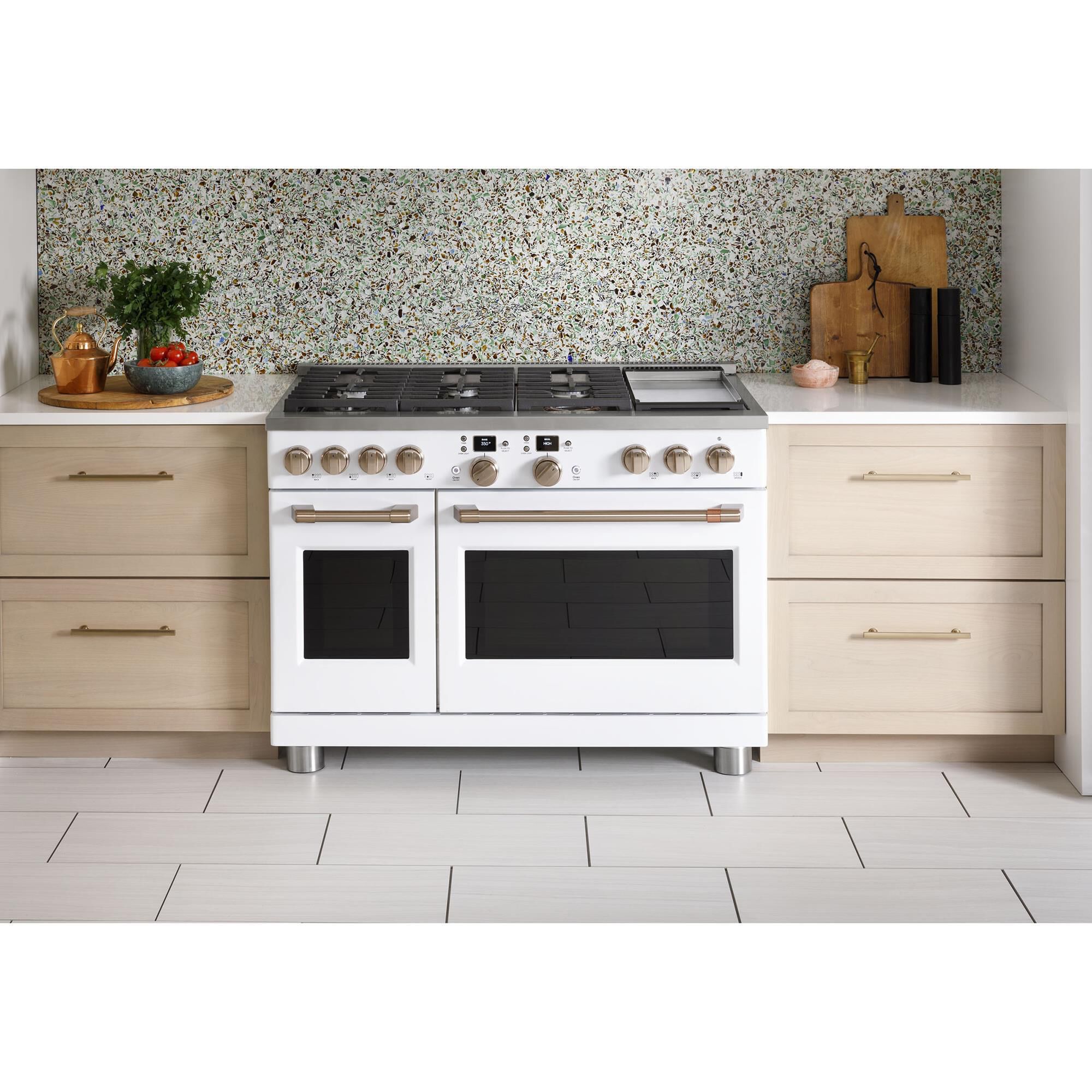 Cafe 8.25 Cu. Ft. Freestanding Dual Fuel Range with Double Oven in
