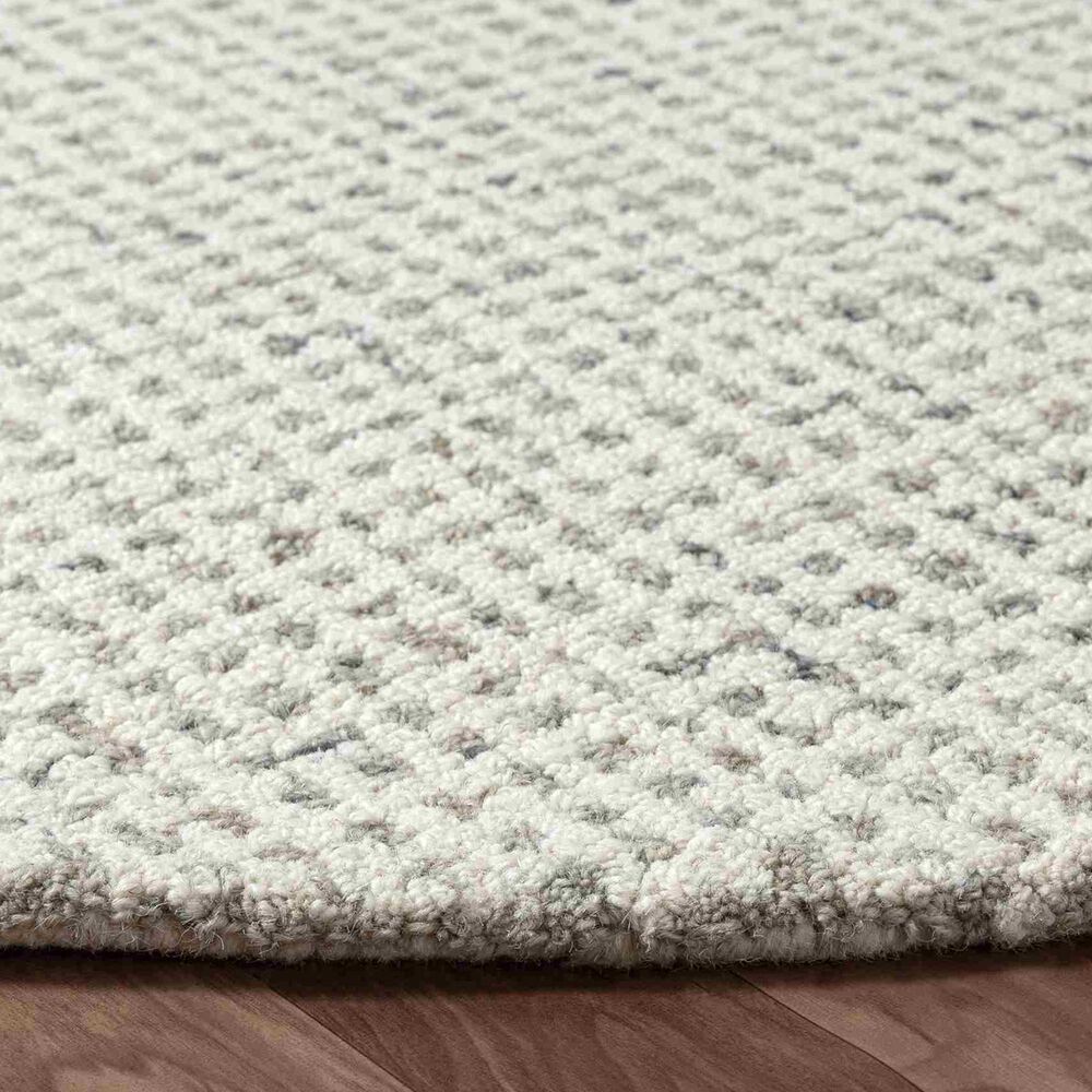 L&amp;R Resources Criss Cross 82378GRY Gray 6&#39; Round Area Rug, , large